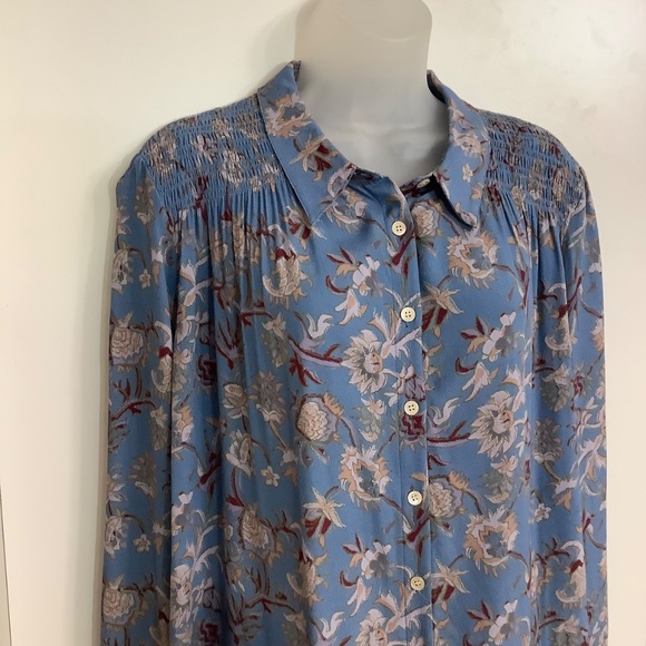 Like NEW: Veronica Beard Semi-Sheer Flowy Blouse Shirt Sz 12 - Picture 4 of 13